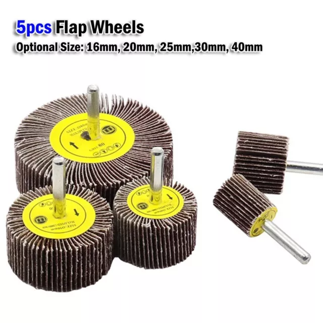 ✅5* - Drill Flap Wheel Sander 16-40mm Flapper Sanding Grinding 80 Grit✅