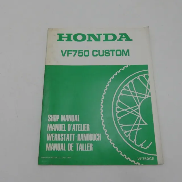 HONDA VF 750 CUSTOM 1984 Zusatz Werkstatthandbuch Reparaturanleitung ...