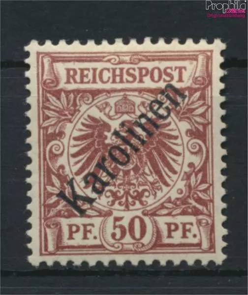 Briefmarken Karolinen (Dt.Kolonie) 1900 Mi 6I diagonaler Aufdruck mit Falz(90300