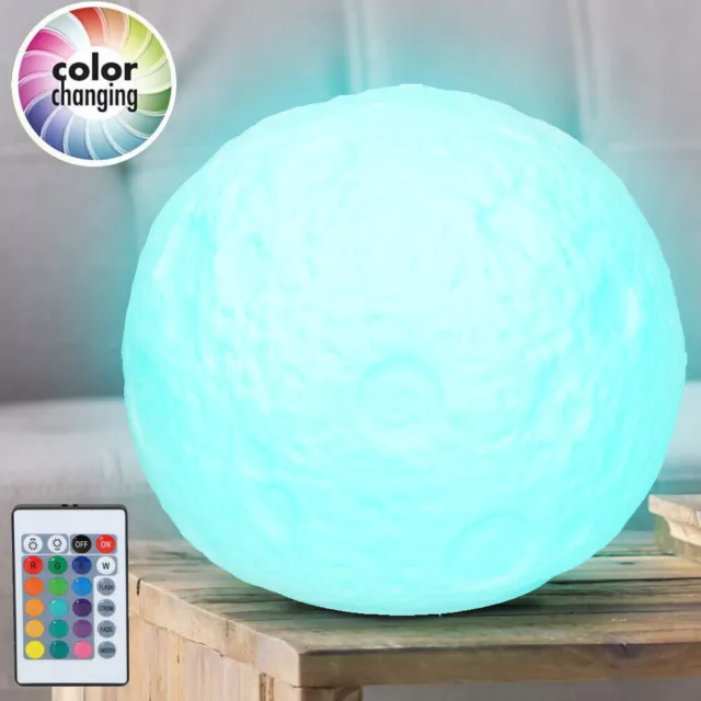 Lampada da Tavolo Luna Luce LED RGB con Telecomando Moon Lamp 11,5 cm a Batteria