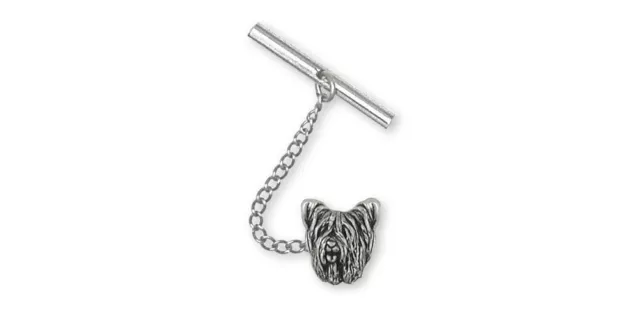 Skye Terrier Tie Tack Jewelry Sterling Silver Handmade Dog Tie Tack SKY1H-TT