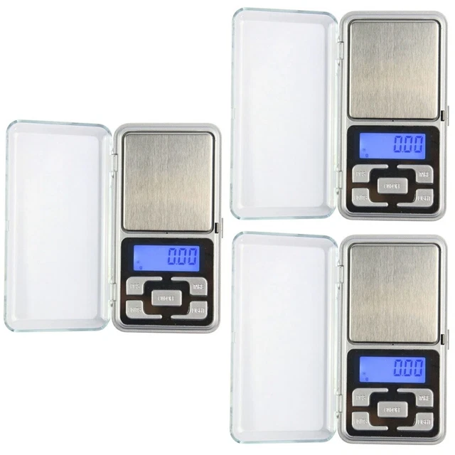 3 Pieces Digital Jewelry Scale 0.01g Gram Precision Multifunction Weight