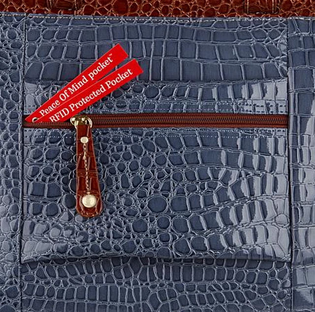 Samantha Brown Luggage Croco SMALL Dowel Travel Bag (Koi Orange) Carry on 3