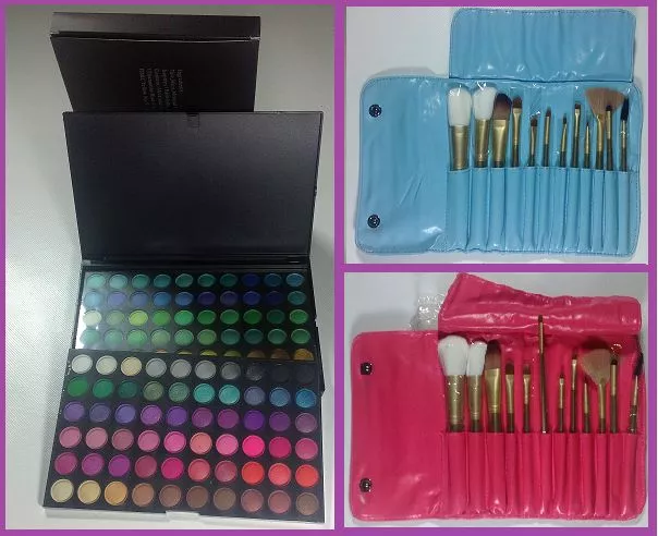 Paleta 120 Colores Sombra de Ojos + 12 Brochas de Maquillaje Profesional