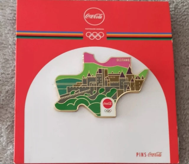 Lot De 3 Pin's Coca-Cola Occitanie Centre Val DOM TOM - Jeux Olympiques Paris 2024