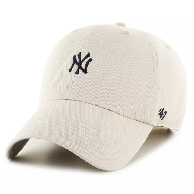 47 Brand New York Yankees Base Runner Clean Up Cap - Natural One Size Fits Most