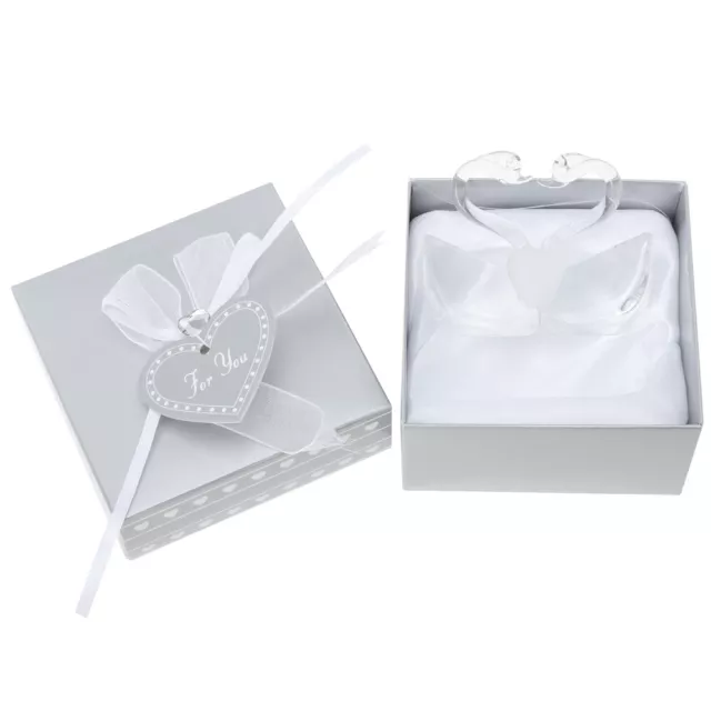 White Swan Lovers Birthday Wedding Gift Ornament