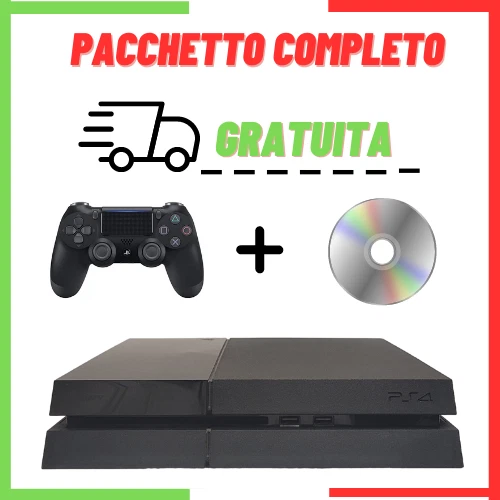 Sony Playstation Ps4 FAT 500 GB 1TB Console + Controller Originale + Giochi