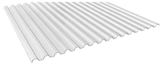 PVC Lichtplatten Profil 70/18 Trapez Spundwand 1,4 mm klarbläulich