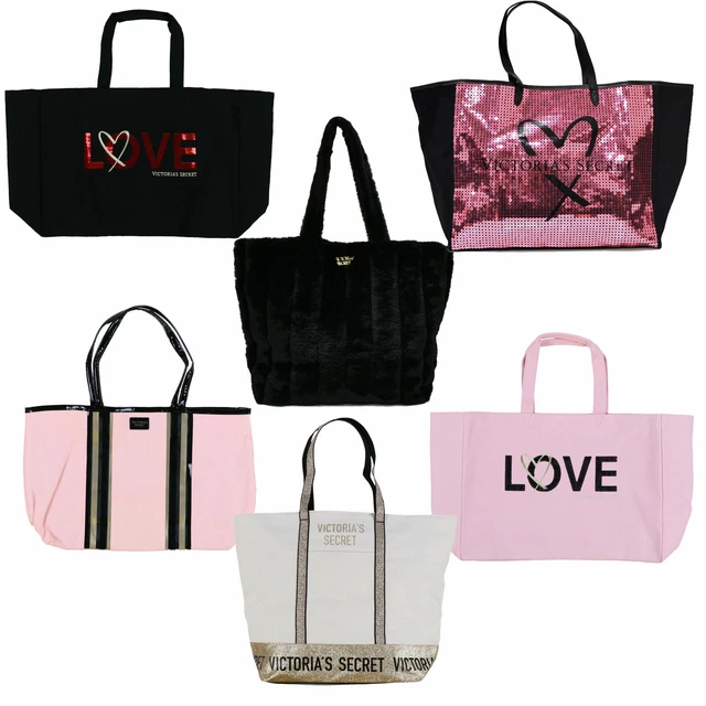 Grand Sac Fourre-Tout Victoria's Secret – Édition Love, Motif Fleuri, Taille Large, Neuf Sous étiquettes