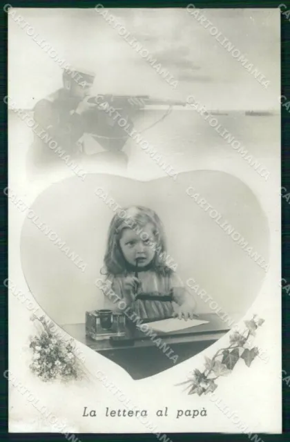 WW2 WWII Militari Propaganda Regia Marina Lettera al Papà foto cartolina KF6212
