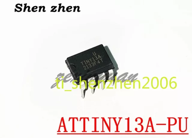 10PLOT ATTINY13A-PU MCU AVR 1K 20MHZ 8PDIP quality #A613