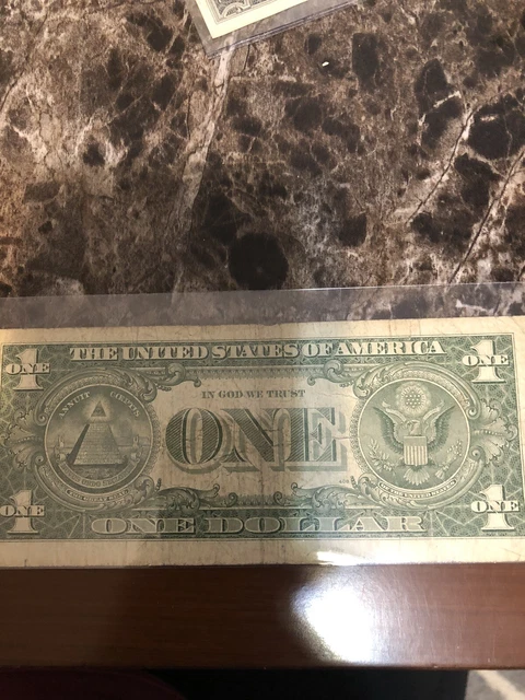 1957A One Dollar Blue SILVER Certificate Circulated Old Paper Currency Blue Seal