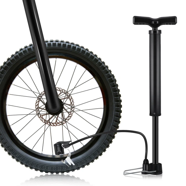 Pompa A Pedale Portatile Per Bici In Lega Di Alluminio - Mini Pompa Ad Alta Pressione Con Manometro, Pieghevole