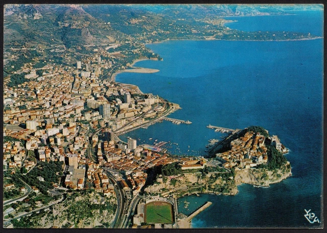 Monaco Vue Générale Photochrom Vintage Authentique Vers 1889 18x23cm