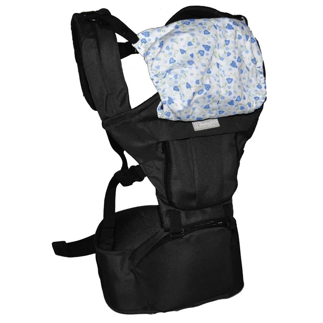 Portabebés BabyGo Wombat soporte abdominal / trasero negro EXCELENTE