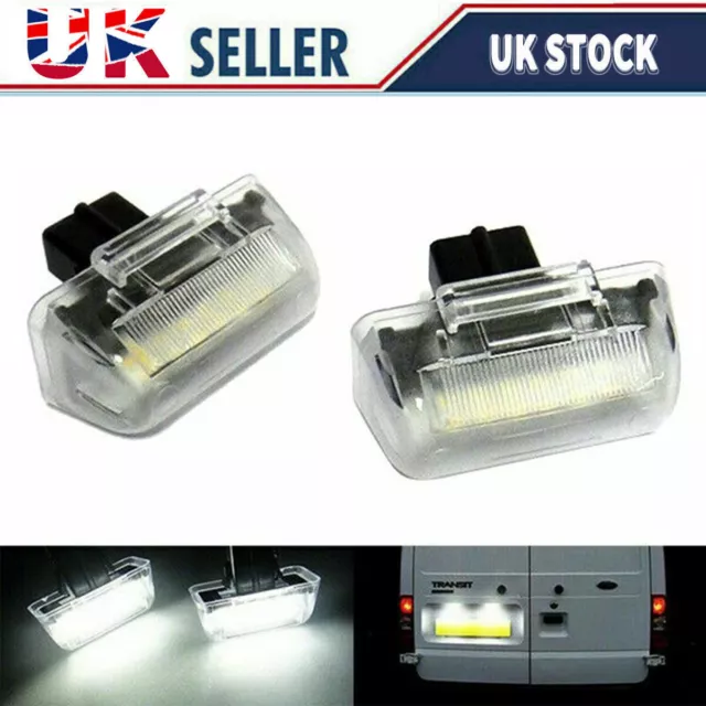 LED License Plate Light For Ford Transit Rear Number Plate Lamp MK6 MK7 Pair UK