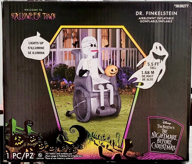 DISNEY NIGHTMARE BEFORE Christmas Dr Finkelstein 5.5ft Gemmy Airblown