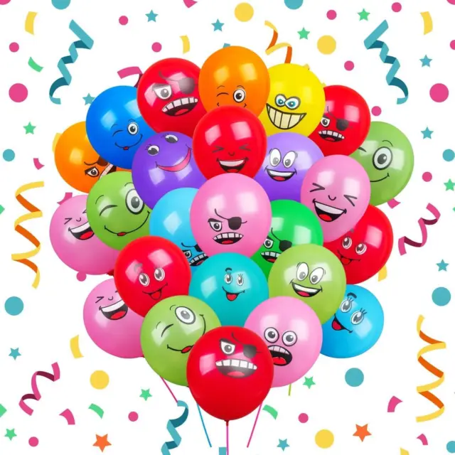 Emoji Face Latex Balloons Baby Shower Kids Birthday Party Funny Home DecorX25