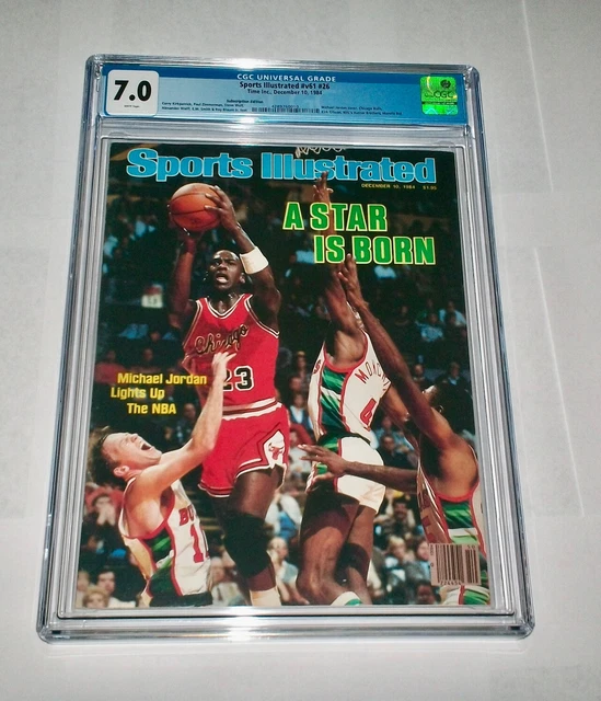 1984 SPORTS ILLUSTRATED MICHAEL JORDAN 1st Pro Cover ! CGC 7.0 Chicago