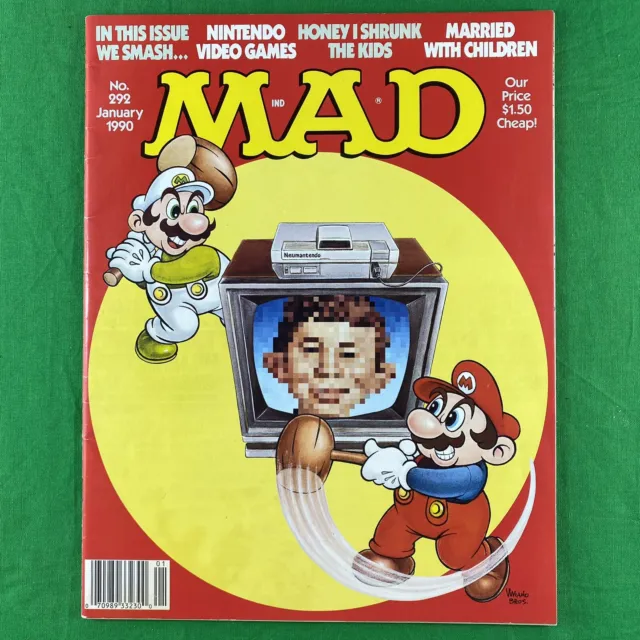 MAD MAGAZINE #292 Super Mario Bros. January 1990 High Grade Nintendo ...