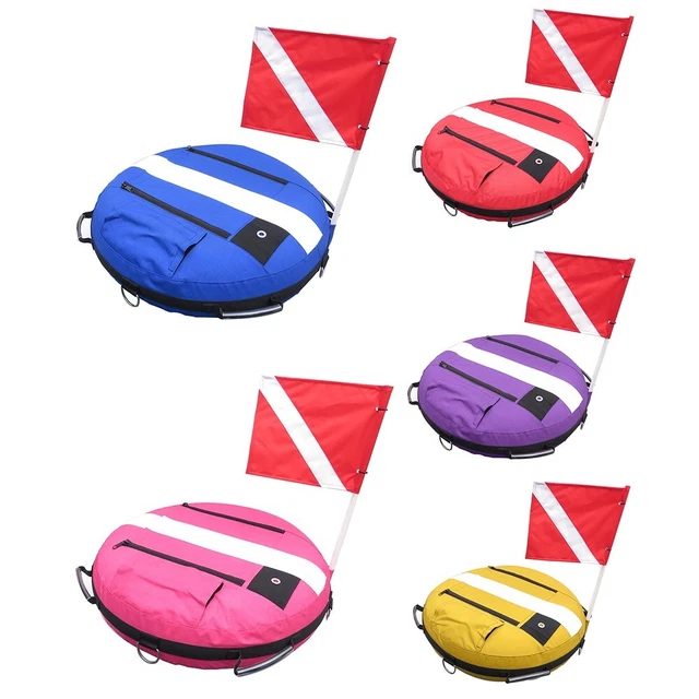 Drapeau De Plongée Bleu Et Blanc 70x60 Cm - Polyester, Flotteur - Pour Snorkeling, Activités Sous-marines