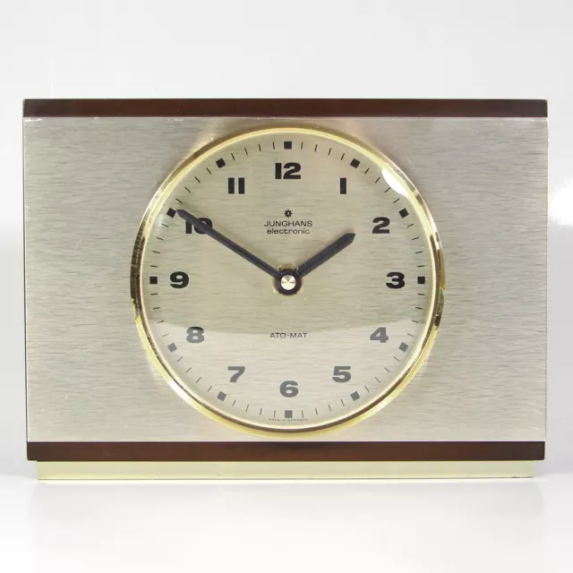JUNGHANS ATO MAT Space Age electronic battery mantel clock early 1970s
