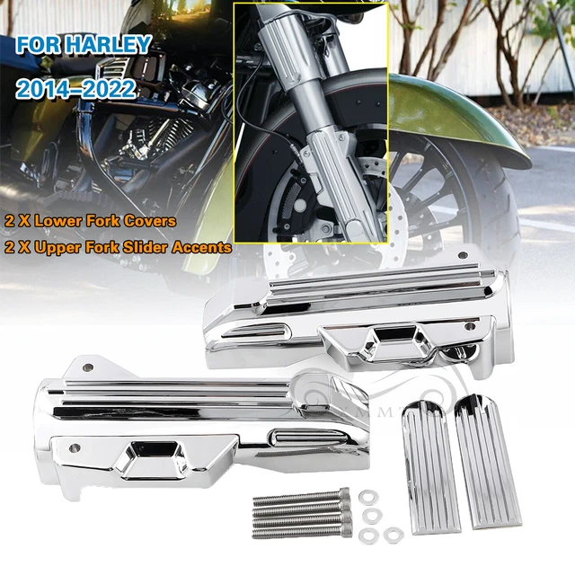 Billet 49mm Fork slider Boots cover For Harley Touring Bagger FLHR FLHX FLHXS Ul