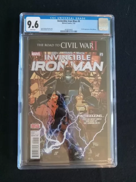 The Invincible Iron Man 9 CGC 9.6 Marvel 2016 1st Full Appearance Riri Williams