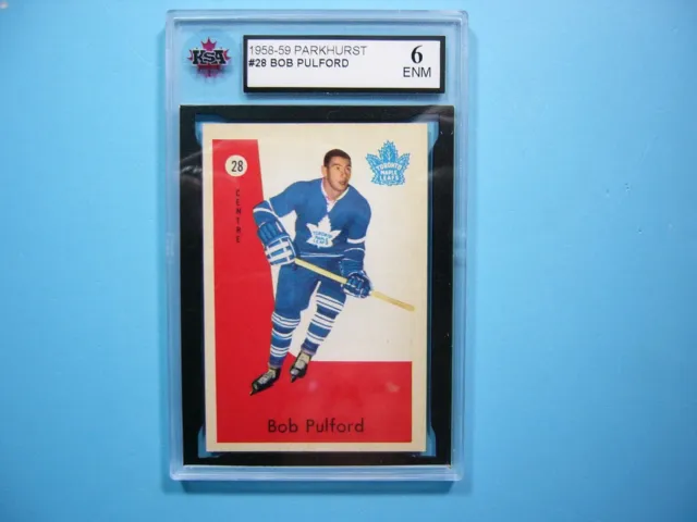 1959/60 Parkhurst Nhl Hockey Card #28 Bob Pulford Ksa 6 Ex/Nm Sharp!! Parkie
