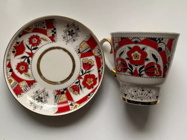 Lomonosov Imperial Porzellan - Tasse mit Untertasse - selteneres Design