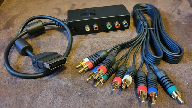 Cable OEM Microsoft Original Xbox Haute Définition HD AV Pack Composant Vid%c3%a9o X08 25301