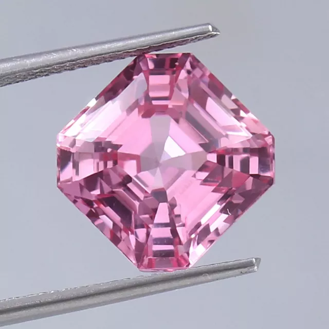 Naturel sans Défaut Ceylan Padparadscha Saphir Asscher Coupe Libre Gemme 11.60Ct