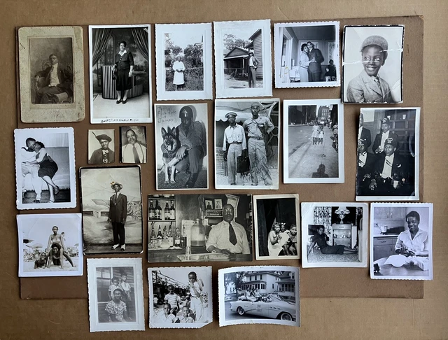 22 Vintage 1900-1961  African American Photographs Photo Booth, Military, Etc