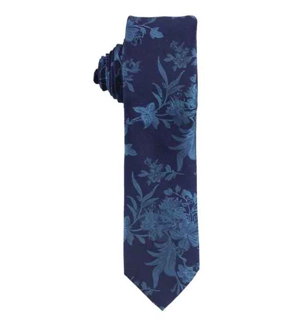 bar III Mens Floral Self-tied Necktie, Blue, Classic (57 To 59 in.)