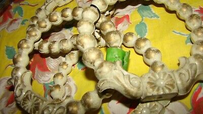 5 Vintage GOLD Plastic Rings ~ CURTAIN TIE BACKS~Mid-Century 3