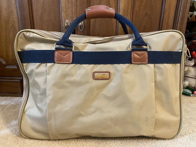 Vintage Jordache Bag Navy Blue Nylon Overnight Bag Carry on luggage Preppy