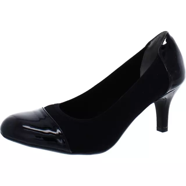 LifeStride Womens Parigi Stretch Black Dress Heels 7.5 Medium (B,M) BHFO 9874