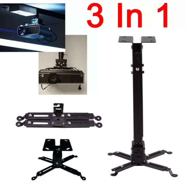 Universal Projector Ceiling Wall Mount Bracket Stand Holder Tilt Extendable UK