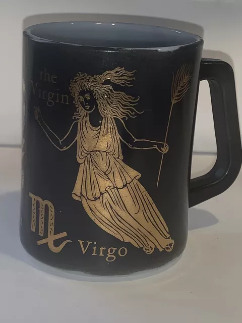 VIRGO ZODIAC SIGN Coffee Cup Mug Cup Tea Maiden Black Fire King 2 Sided ...