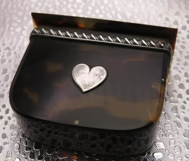 Georgian Early 19th Century Love Heart Silver Mounted Etui Case