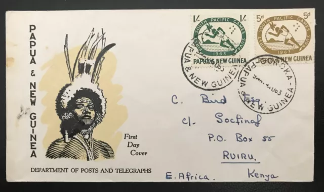 Papua New Guinea - 1963 1St South Pacific Games First Day Cover Sg 49-50