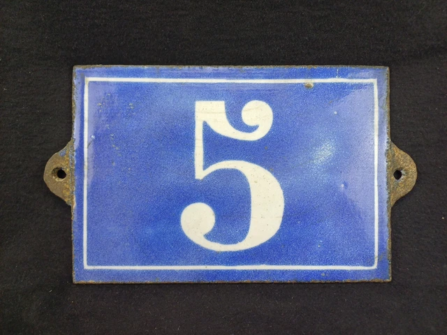 ANCIENNE PLAQUE EMAILLEE . NUMERO DE RUE 211 . 22x15 cm .ENAMELLED