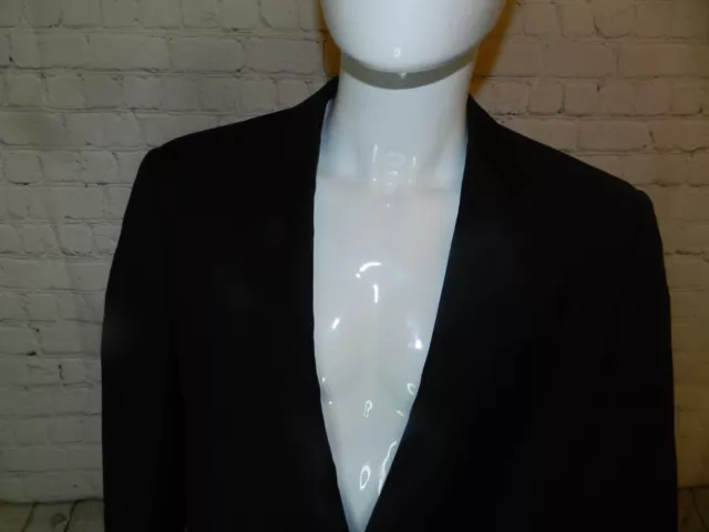 New Armani Collezioni G-line Natural Stretch Black 2 Button Blazer Size 42 Long 3