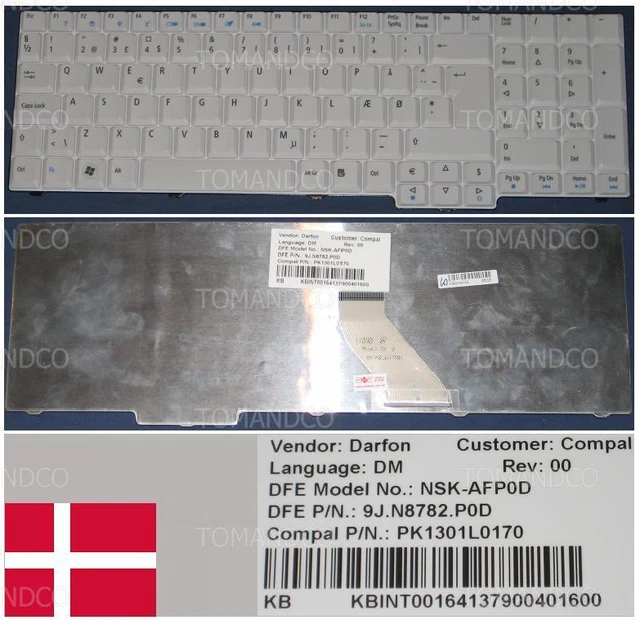 Clavier ACER TravelMate 8210 Series Français Azerty