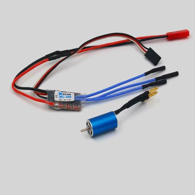 Brushless Motor Dual-way 10A ESC for Mini Q Car RC Car 1-2S KV10300