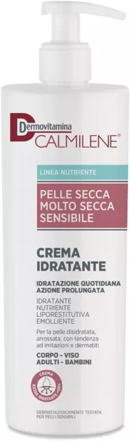 Calmilene Crema Idratante 500 Ml - Crema Idratante Viso E Corpo Ad Azione Prolun