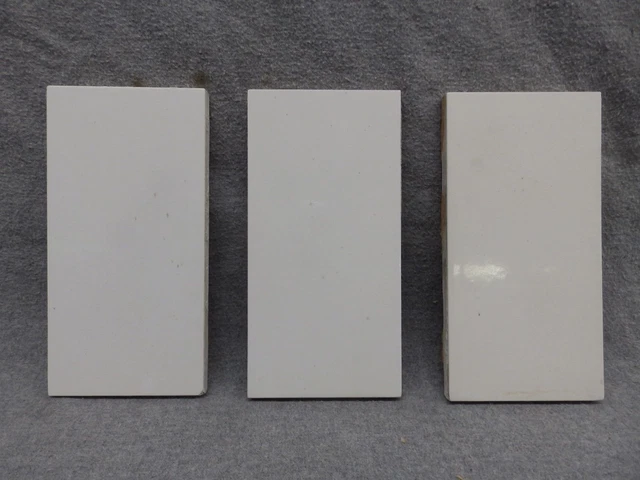 Set of 3 Antique Subway Tile Circa 1880 3x6 Thick Vintage 340-17R