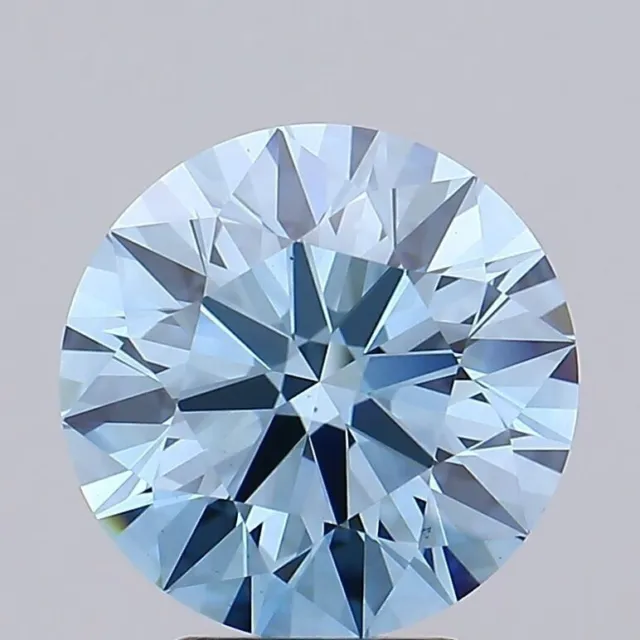 Diamant de couleur bleue créé en laboratoire certifié IGI de 4,01 carats de...