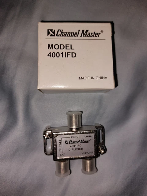 CHANNEL MASTER 4001IFD Satellite Diplexer Separator Mixer VHF/UHF ...